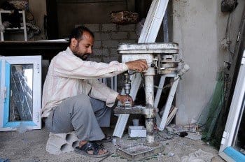 Man in his workshop