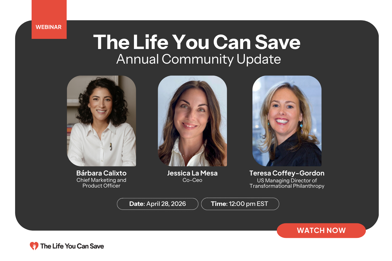 The Life You Can Save Annual Community Update