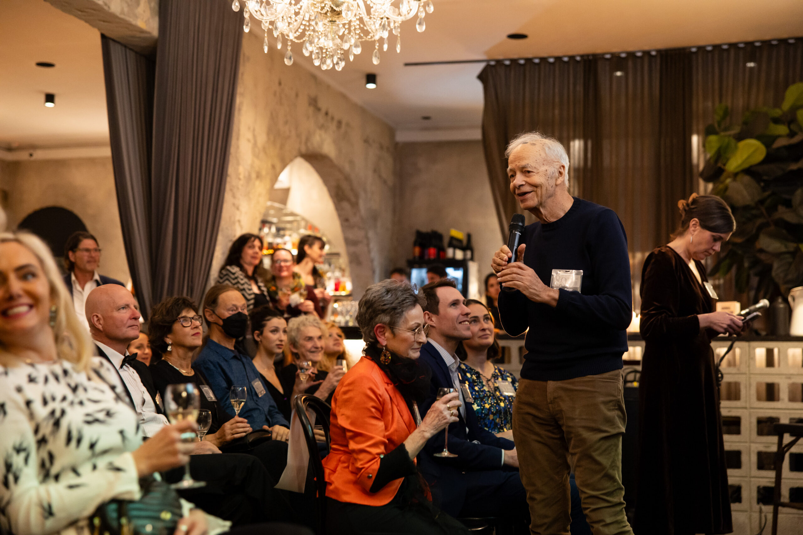 Peter speaking to the guests