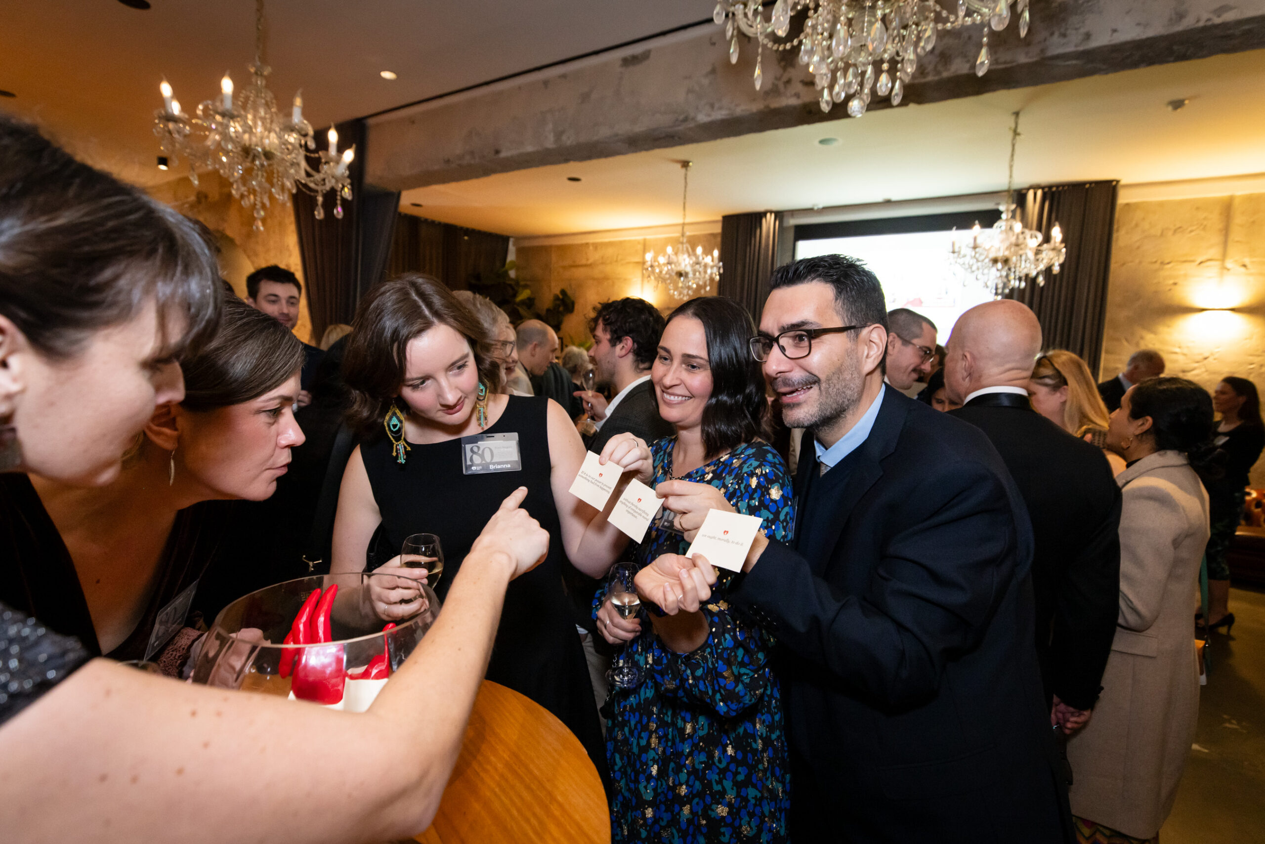 Friends, colleagues, donors and supporters playing his question game